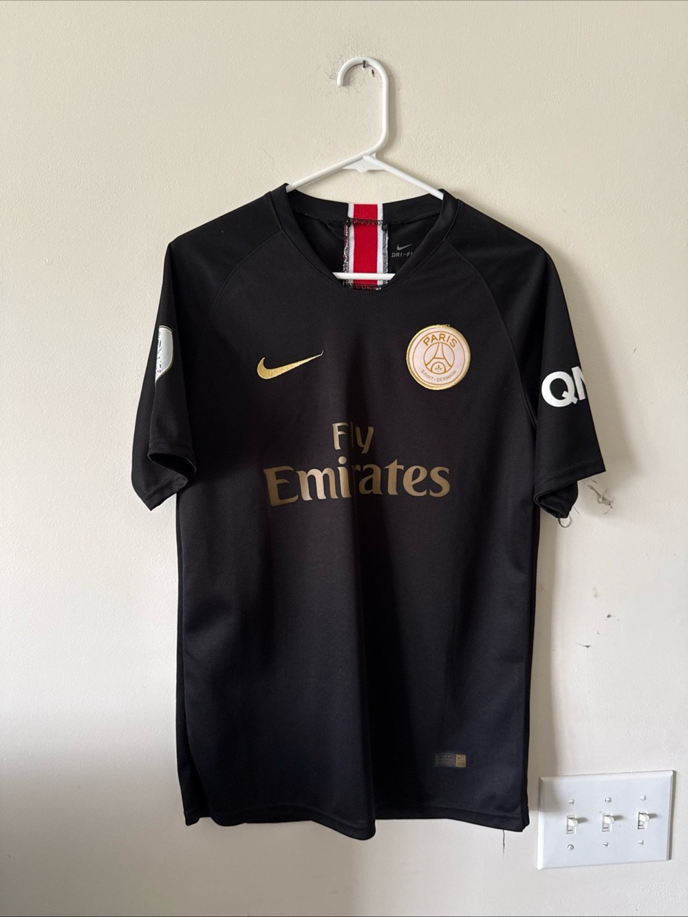Men’s Nike Kylian Mbappe #7 PSG 2018/19 Third Kit Jersey Sz M - Black RARE